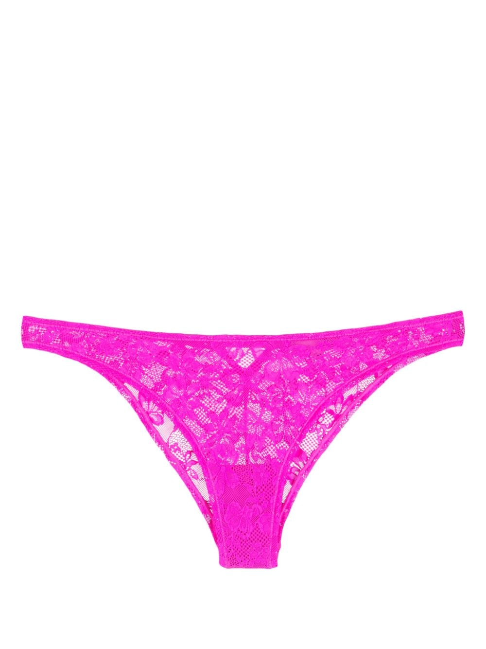 Fleur Du Mal floral-lace cut-out briefs - Pink von Fleur Du Mal