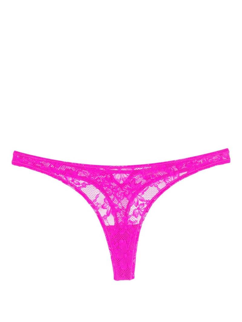 Fleur Du Mal floral-lace slip-on briefs - Pink von Fleur Du Mal