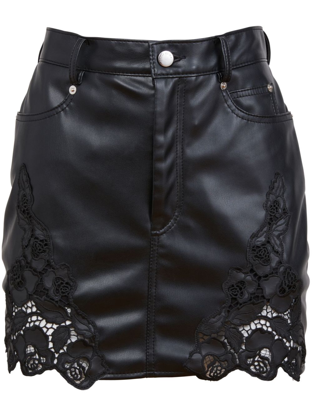 Fleur Du Mal guipure-lace mini skirt - Black von Fleur Du Mal