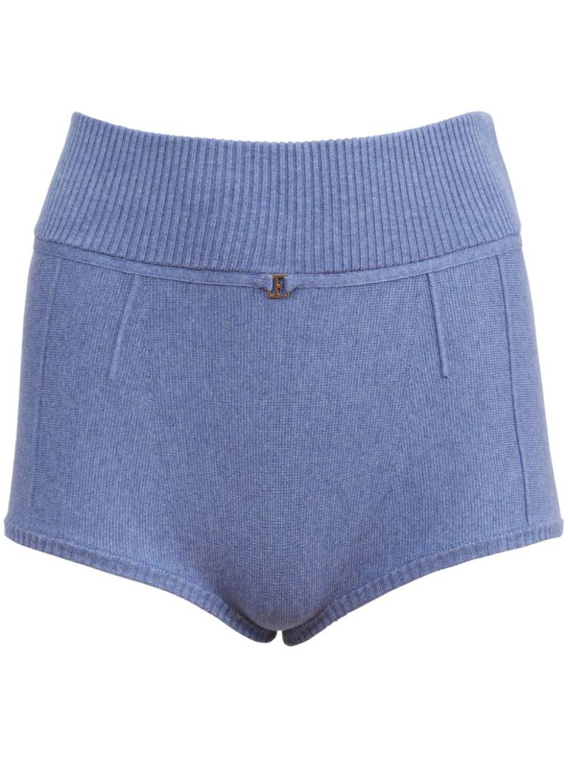 Fleur Du Mal knitted mini shorts - Blue von Fleur Du Mal