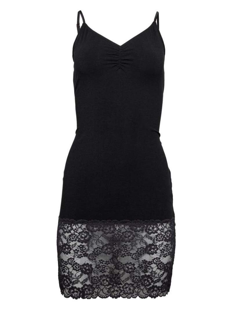 Fleur Du Mal lace-panelled slip dress - Black von Fleur Du Mal