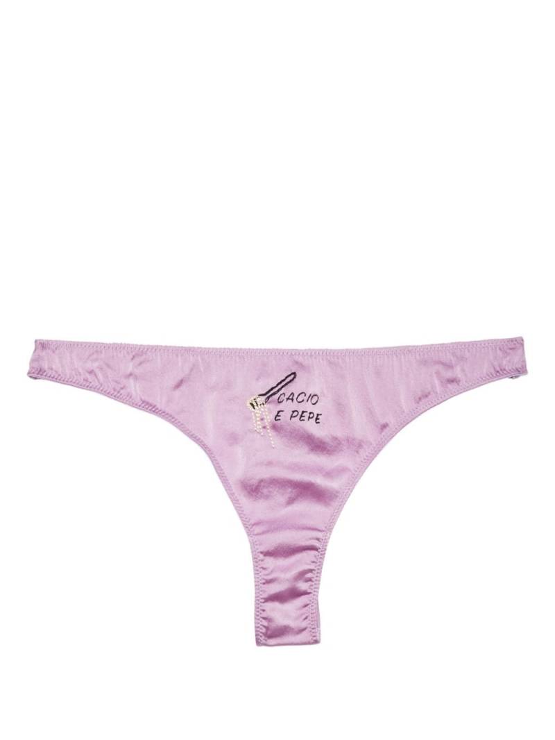 Fleur Du Mal Cacio e Pepe Luxe thong - Pink von Fleur Du Mal