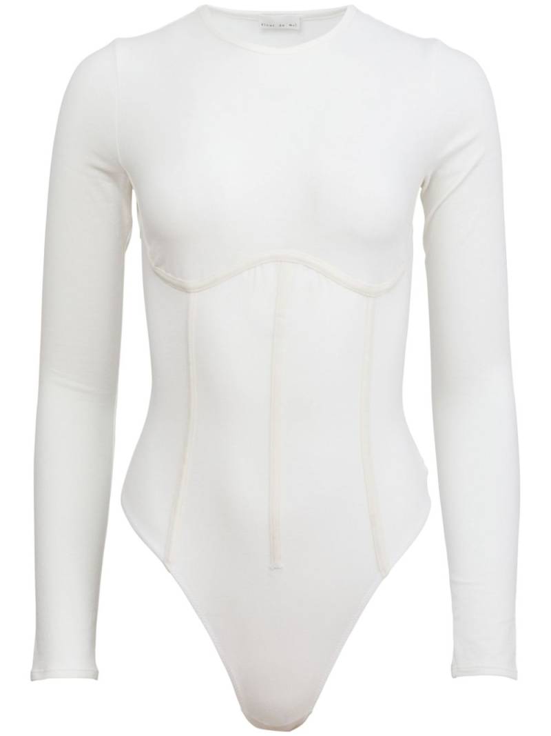 Fleur Du Mal organic cotton-blend bodysuit - Neutrals von Fleur Du Mal