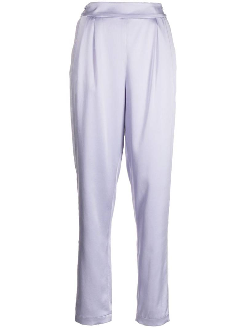 Fleur Du Mal pleated tuxedo trousers - Purple von Fleur Du Mal