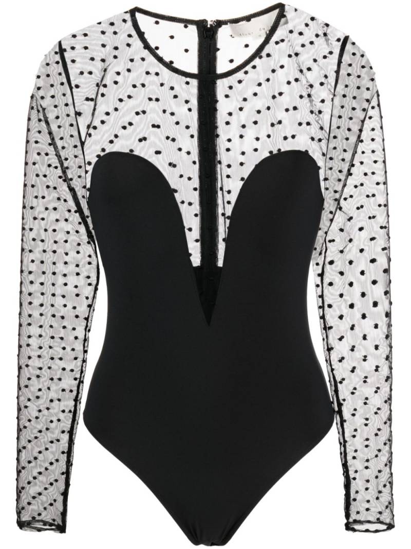 Fleur Du Mal Dotty plunge bodysuit - Black von Fleur Du Mal