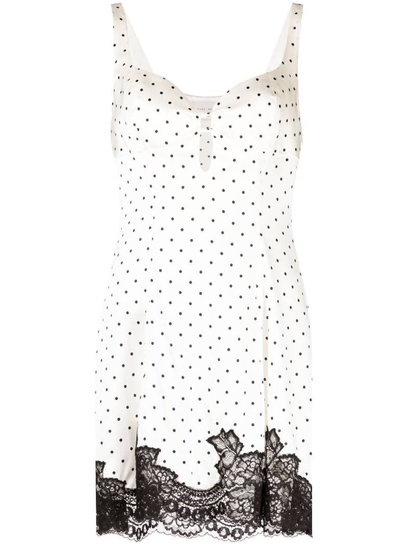 Fleur Du Mal polka dot-print keyhole dress - White von Fleur Du Mal