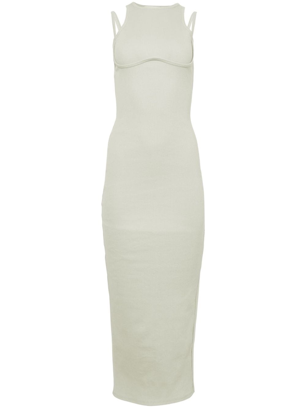 Fleur Du Mal ribbed-knit sleeveless maxi dress - Neutrals von Fleur Du Mal