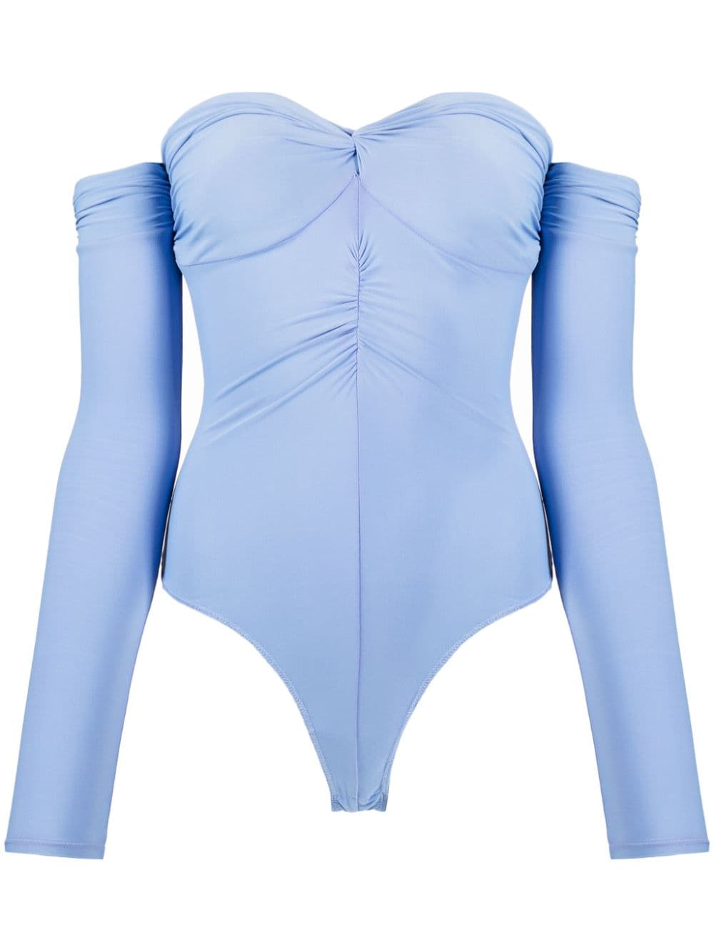 Fleur Du Mal ruched off-shoulder body - Blue von Fleur Du Mal