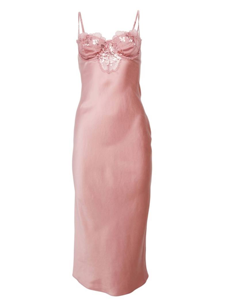 Fleur Du Mal Sequin Violet floral-lace slip dress - Pink von Fleur Du Mal