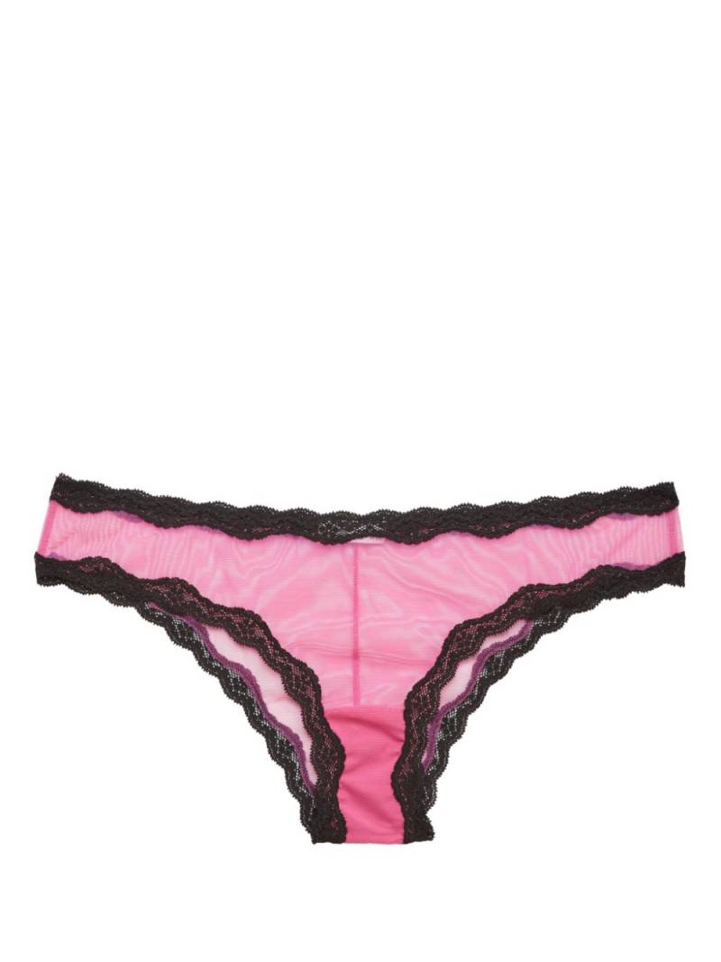 Fleur Du Mal sheer tulle bikini briefs - Pink von Fleur Du Mal