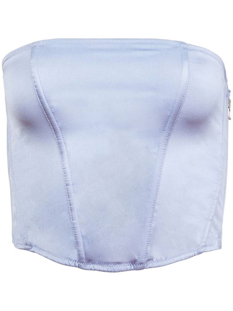 Fleur Du Mal silk corset top - Blue von Fleur Du Mal