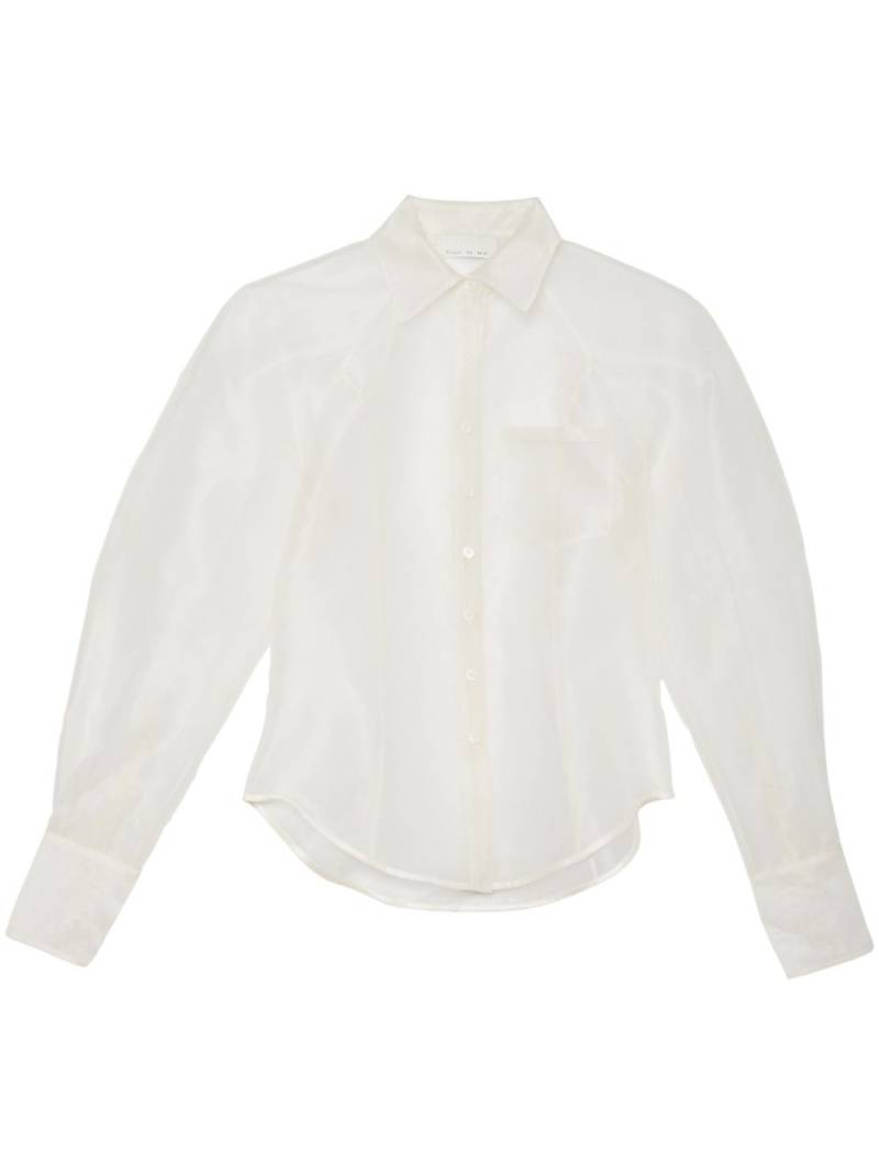 Fleur Du Mal silk organza shirt - White von Fleur Du Mal