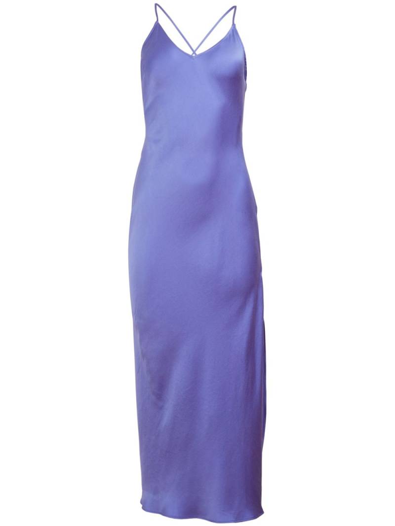 Fleur Du Mal silk slip dress - Blue von Fleur Du Mal