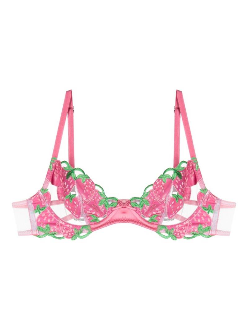 Fleur Du Mal Wild Strawberry demi bra - Pink von Fleur Du Mal