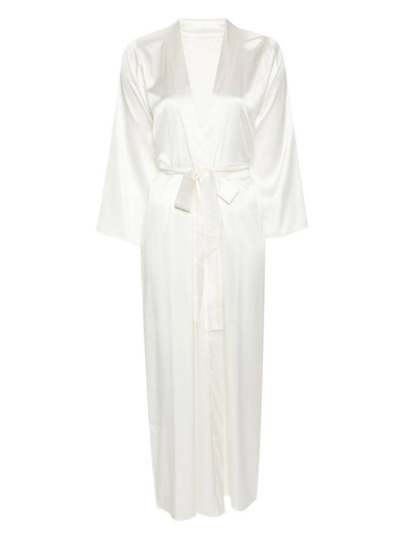 Fleur Of England Daisy floral-lace robe - White von Fleur Of England