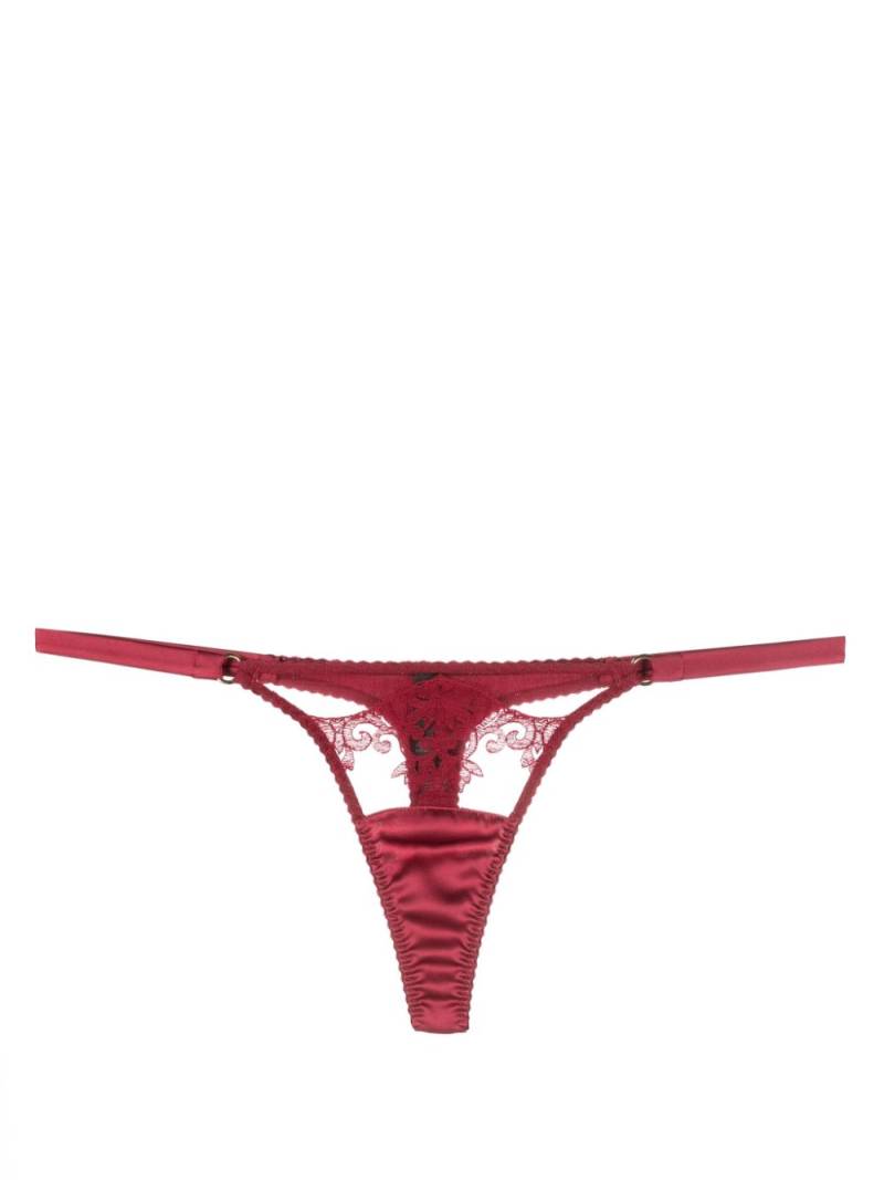 Fleur Of England Gisele floral-embroidered thong von Fleur Of England