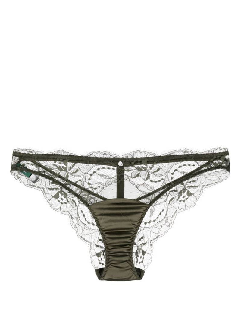 Fleur Of England Ingrid Ouvert brief - Green von Fleur Of England