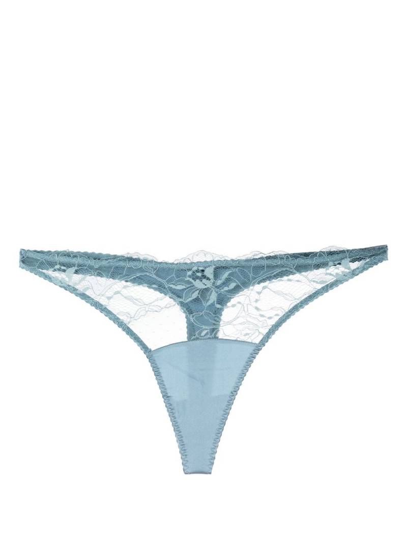 Fleur Of England Ocean high-waisted thong - Blue von Fleur Of England