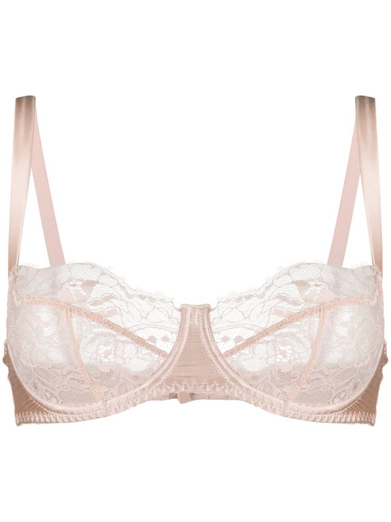 Fleur Of England Sig lace balconette bra - Pink von Fleur Of England