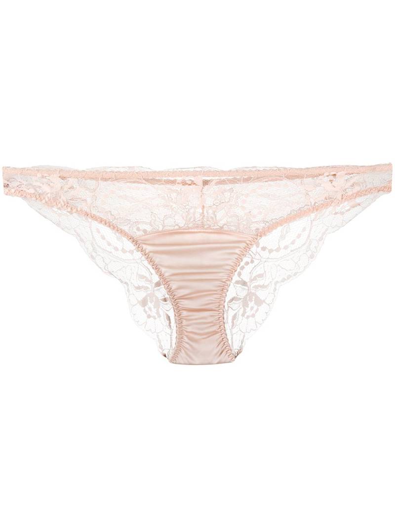 Fleur Of England sheer lace briefs - Neutrals von Fleur Of England