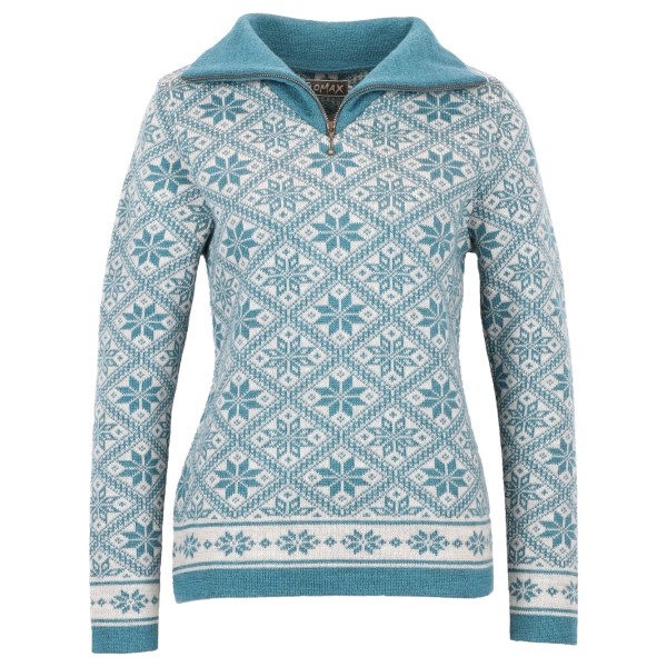 Flomax - Women's Troyer Svea - Wollpullover Gr L grau/türkis von Flomax