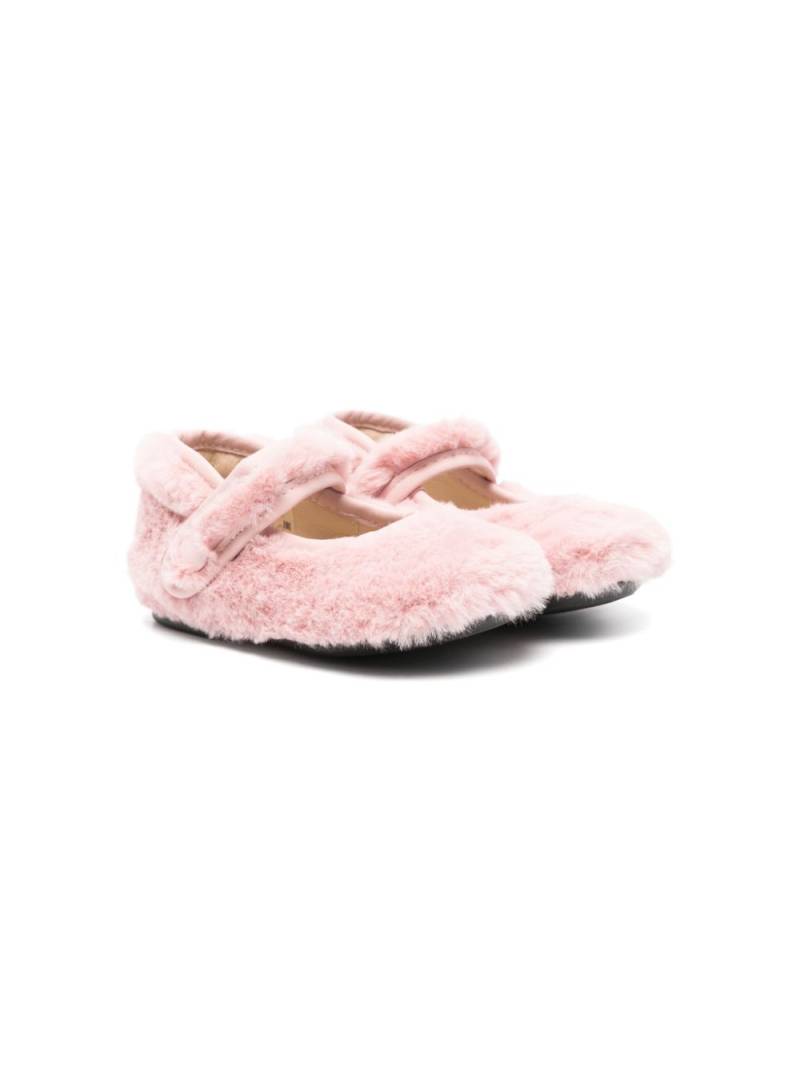 Florens fur ballet flats - Pink von Florens