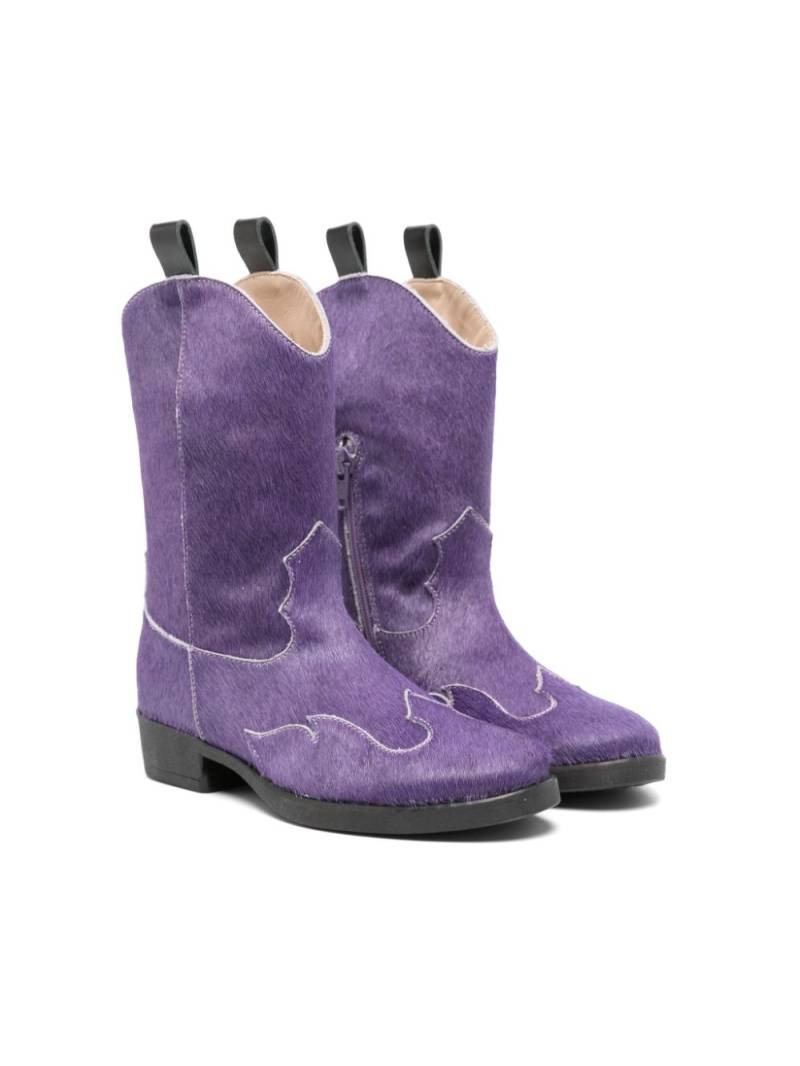 Florens fur cowboy boots - Purple von Florens