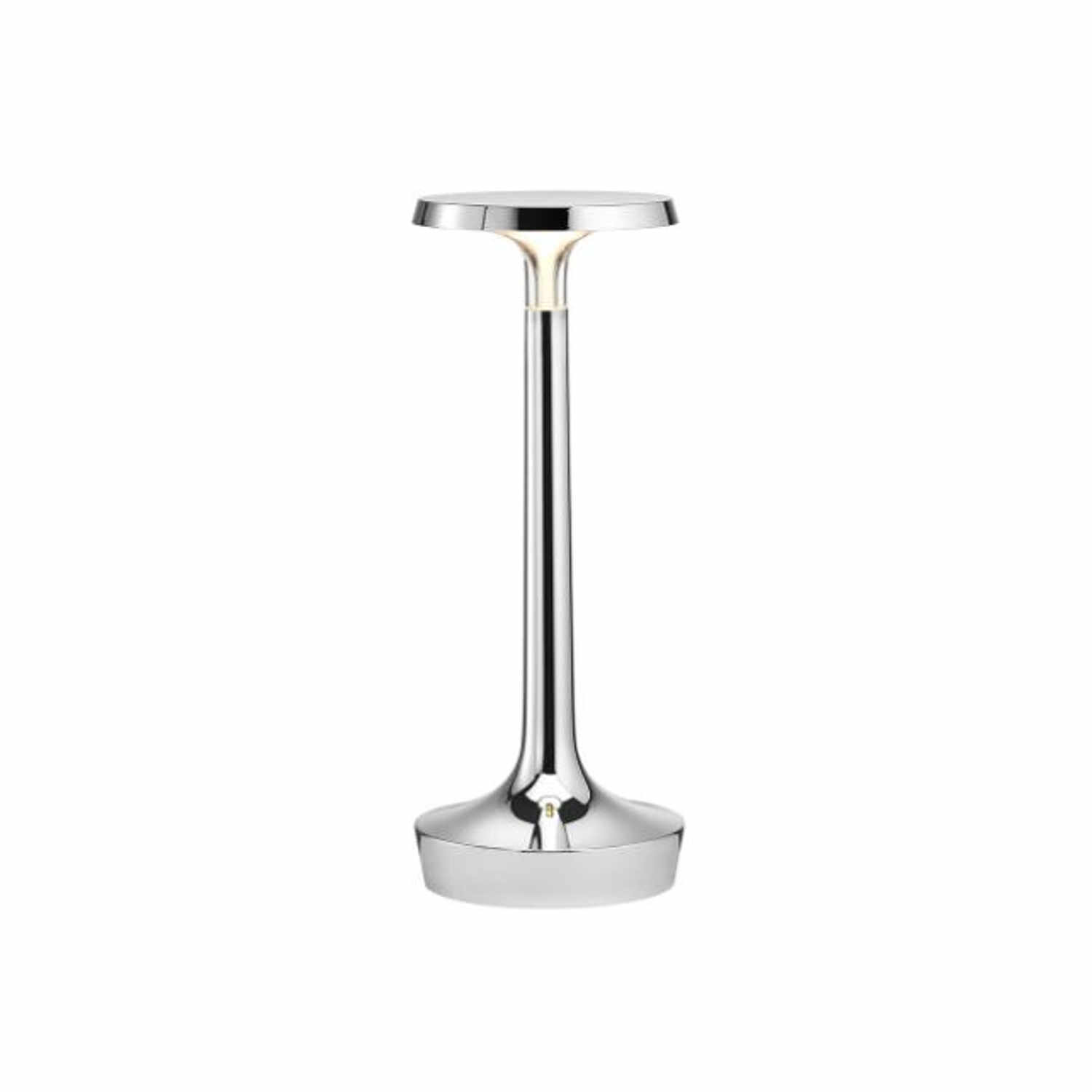 Bon Jour Unplugged LED Akku-Tischleuchte, Farbe chrom, Krone ohne Bon Jour Unplugged LED Akku-Tischleuchte, Farbe chrom, Krone ohne von Flos