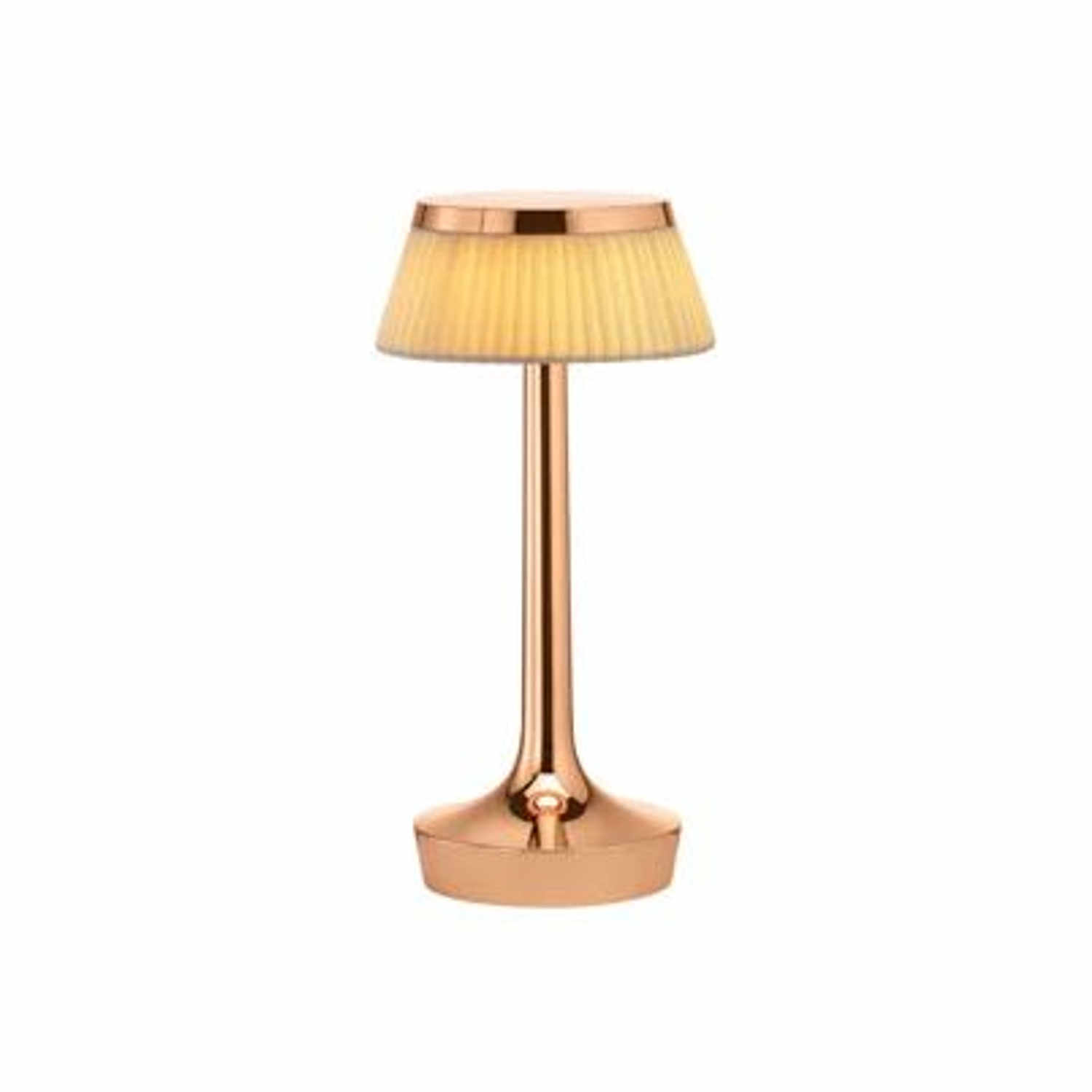 Bon Jour Unplugged LED Akku-Tischleuchte, Farbe kupfer, Krone gewebe Bon Jour Unplugged LED Akku-Tischleuchte, Farbe kupfer, Krone gewebe von Flos