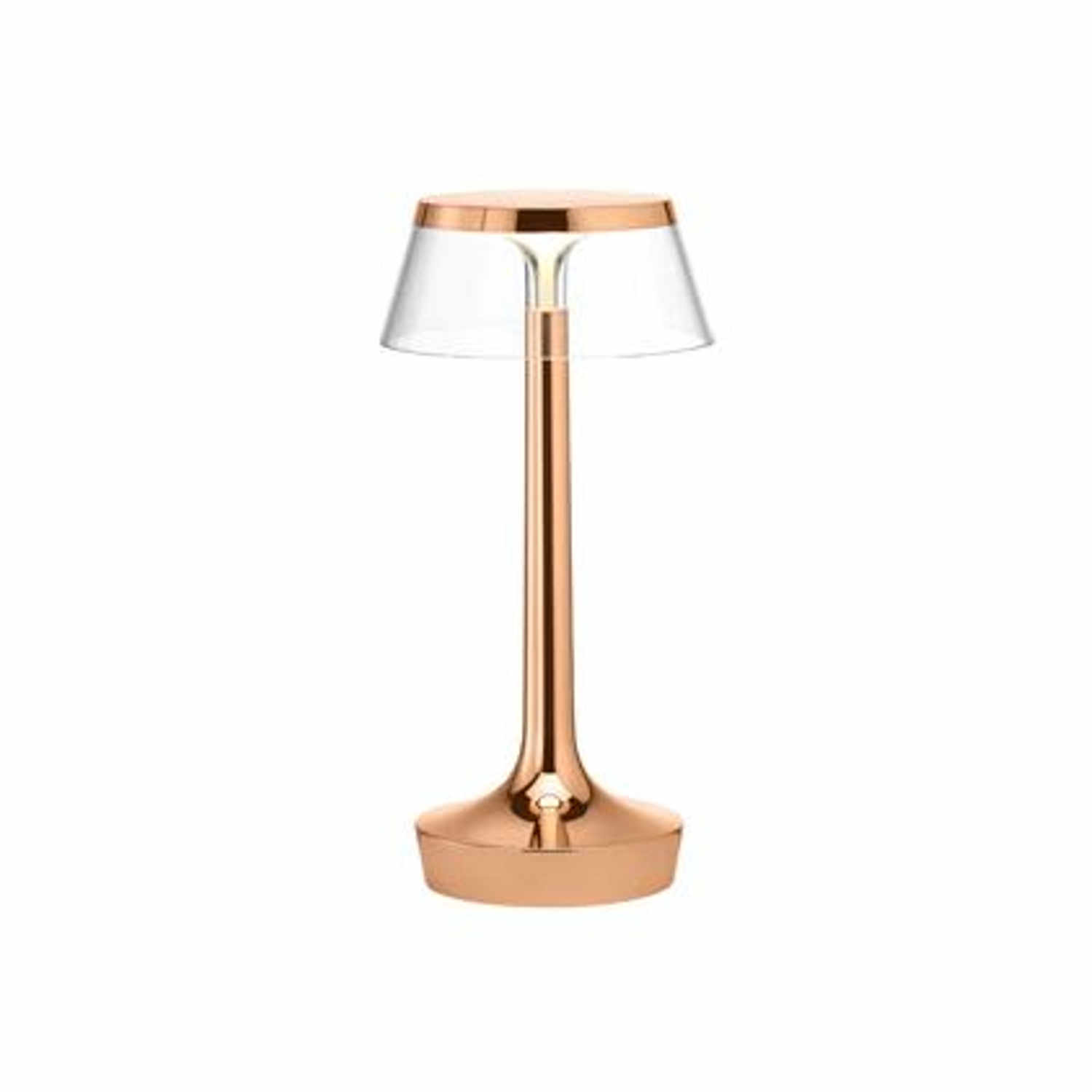 Bon Jour Unplugged LED Akku-Tischleuchte, Farbe kupfer, Krone transparent Bon Jour Unplugged LED Akku-Tischleuchte, Farbe kupfer, Krone transparent von Flos