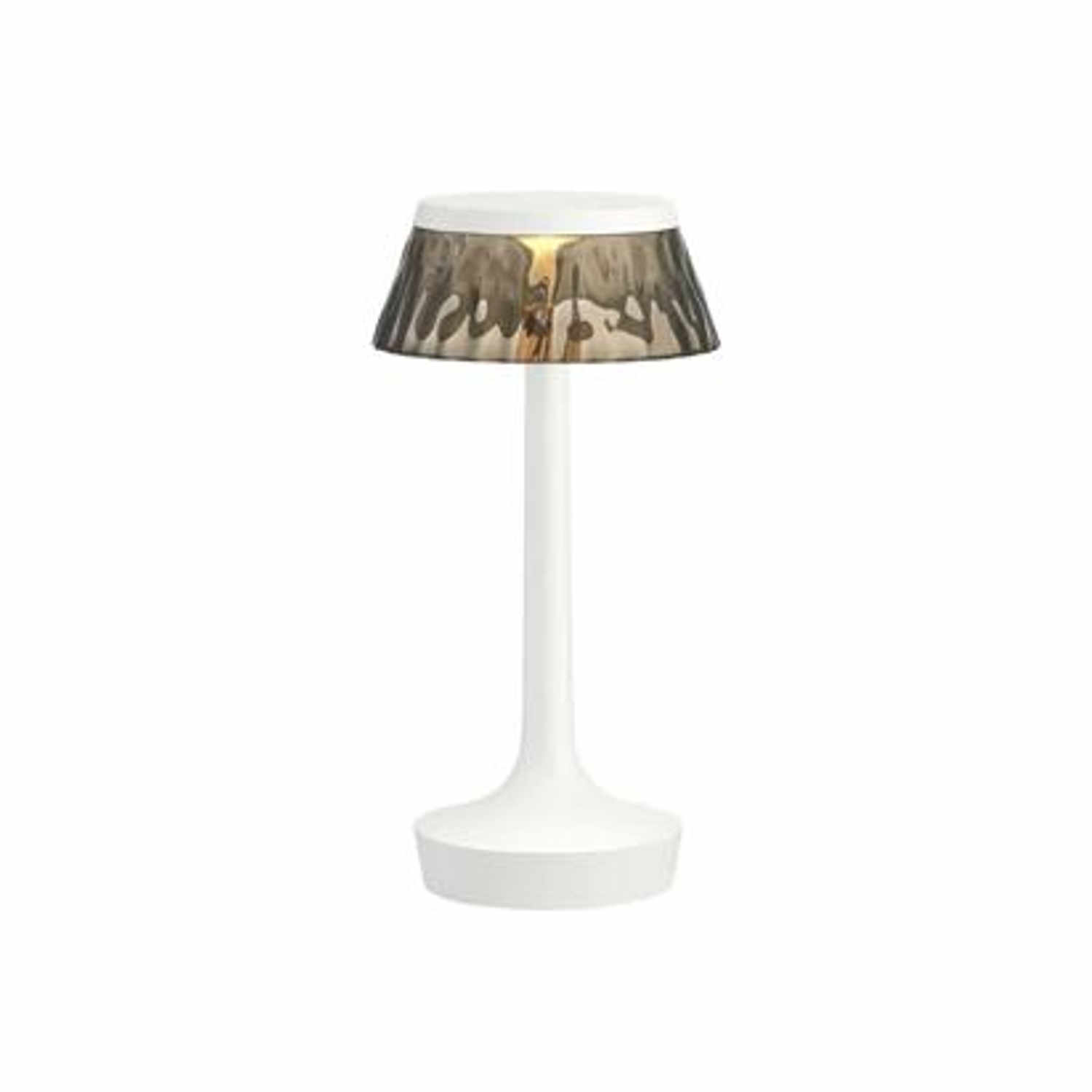 Bon Jour Unplugged LED Akku-Tischleuchte, Farbe weiss, Krone fumée Bon Jour Unplugged LED Akku-Tischleuchte, Farbe weiss, Krone fumée von Flos