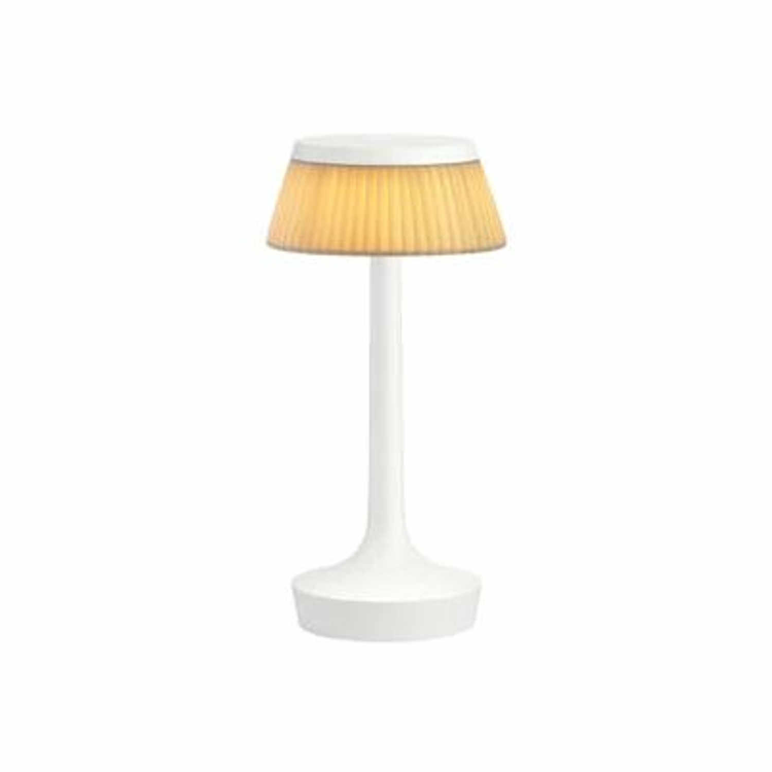 Bon Jour Unplugged LED Akku-Tischleuchte, Farbe weiss, Krone gewebe Bon Jour Unplugged LED Akku-Tischleuchte, Farbe weiss, Krone gewebe von Flos