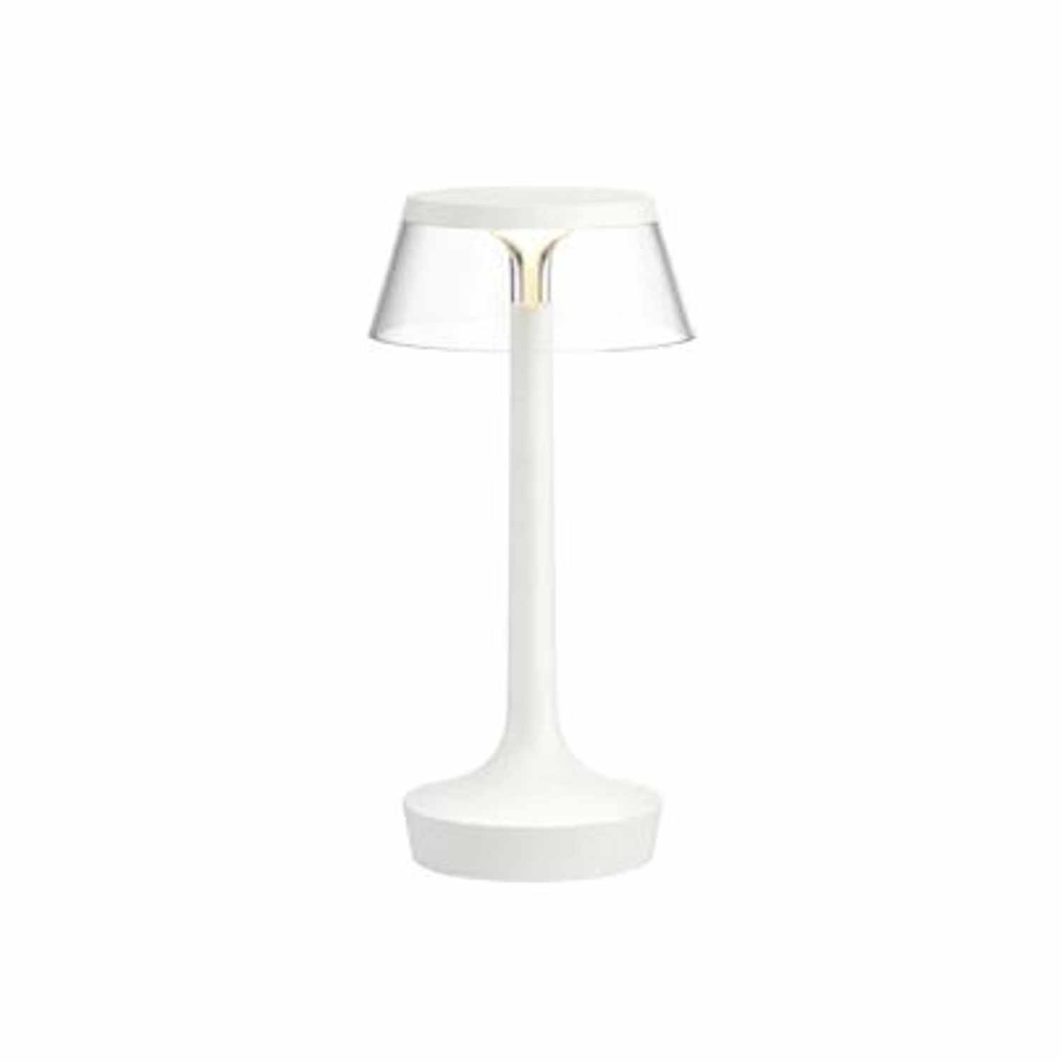 Bon Jour Unplugged LED Akku-Tischleuchte, Farbe weiss, Krone transparent Bon Jour Unplugged LED Akku-Tischleuchte, Farbe weiss, Krone transparent von Flos