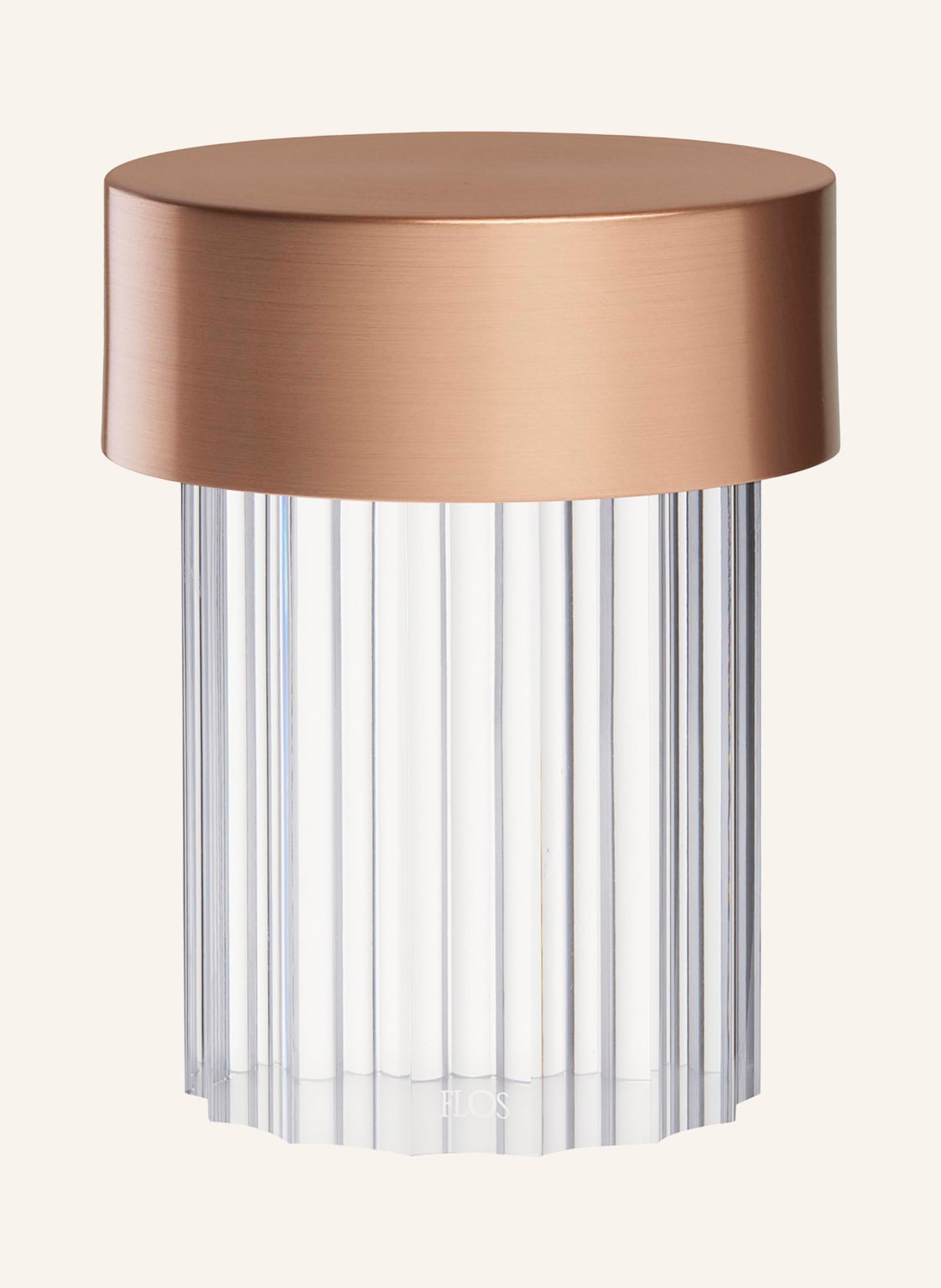 Flos Tischleuchte Last Order Fluted rosegold von Flos