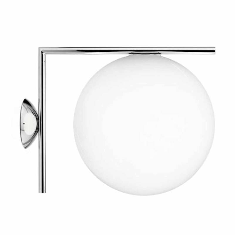 IC C W1/W2 LED Wandleuchte, Farbe chrom, Grösse d. 30 cm von Flos