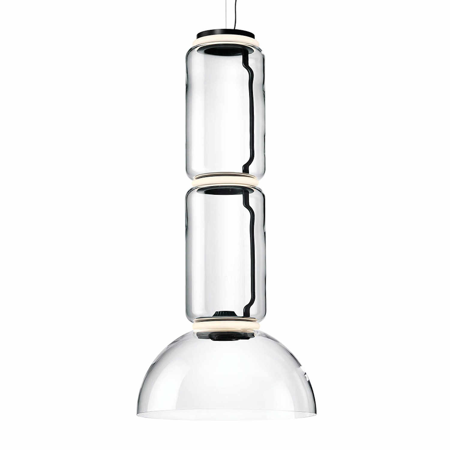 Noctambule Bowl Suspension LED Hängeleuchte, Anzahl Zylinder 2 Noctambule Bowl Suspension LED Hängeleuchte, Anzahl Zylinder 2 von Flos