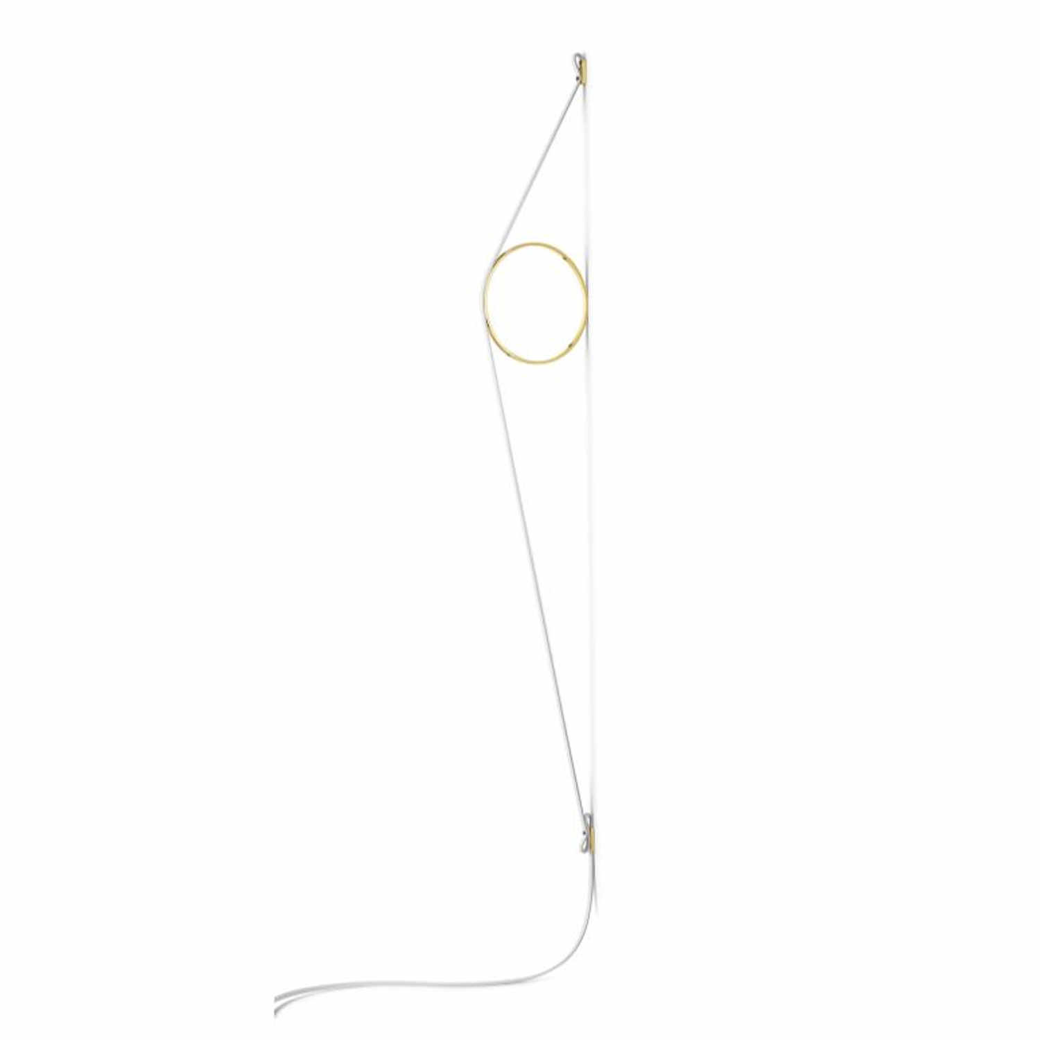 Wirering LED Wandleuchte, Kabel weiss, Ring gold von Flos