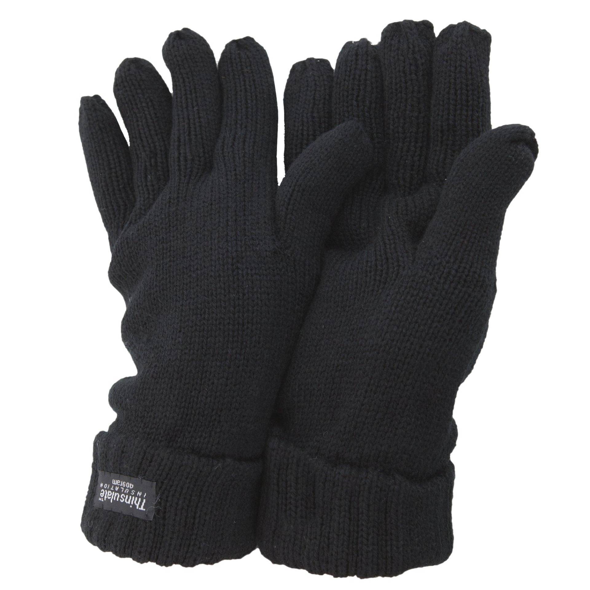 Thinsulate Strickhandschuhe Damen Schwarz ONE SIZE von Floso