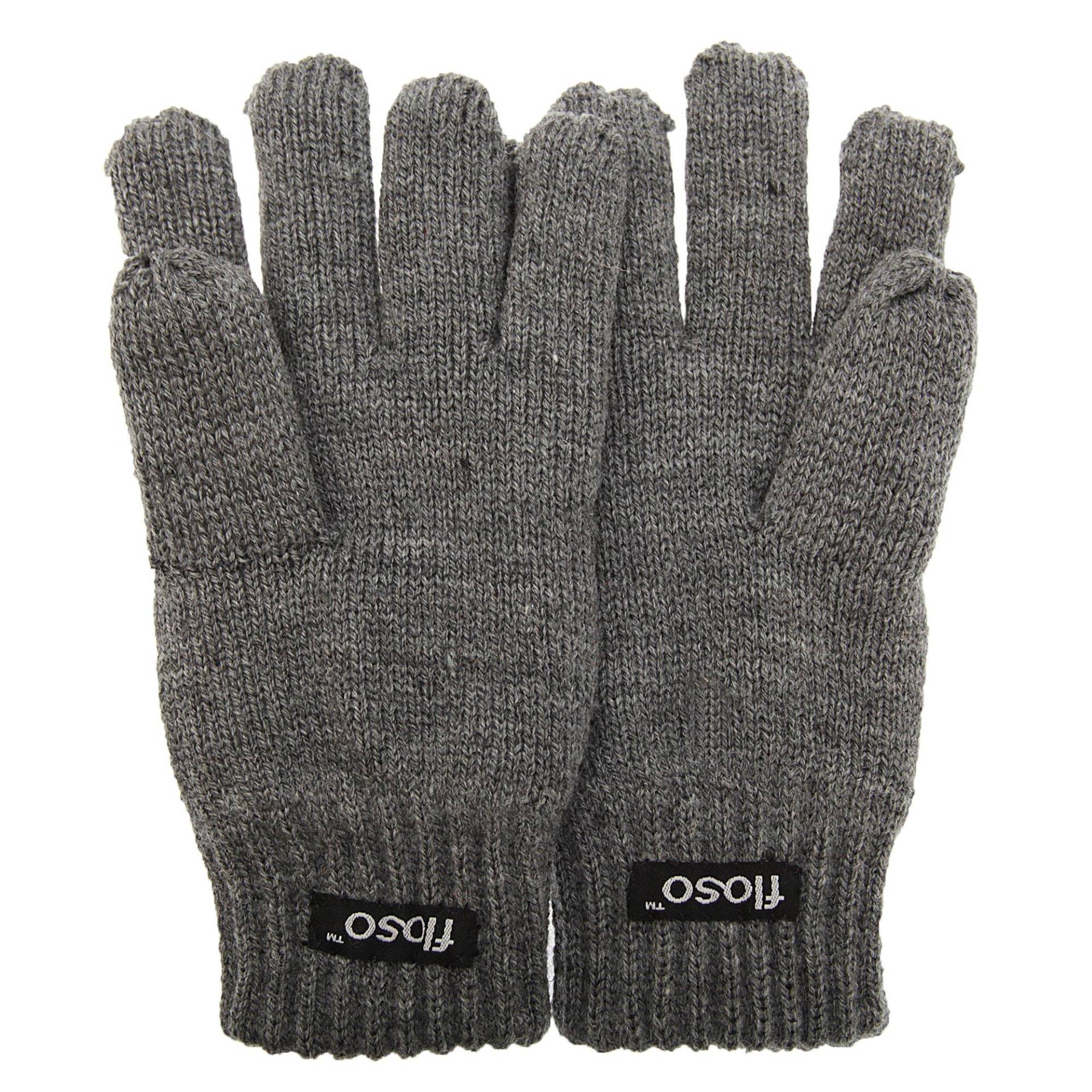 Thinsulate Thermostrickhandschuhe Jungen Grau 10-11A von Floso