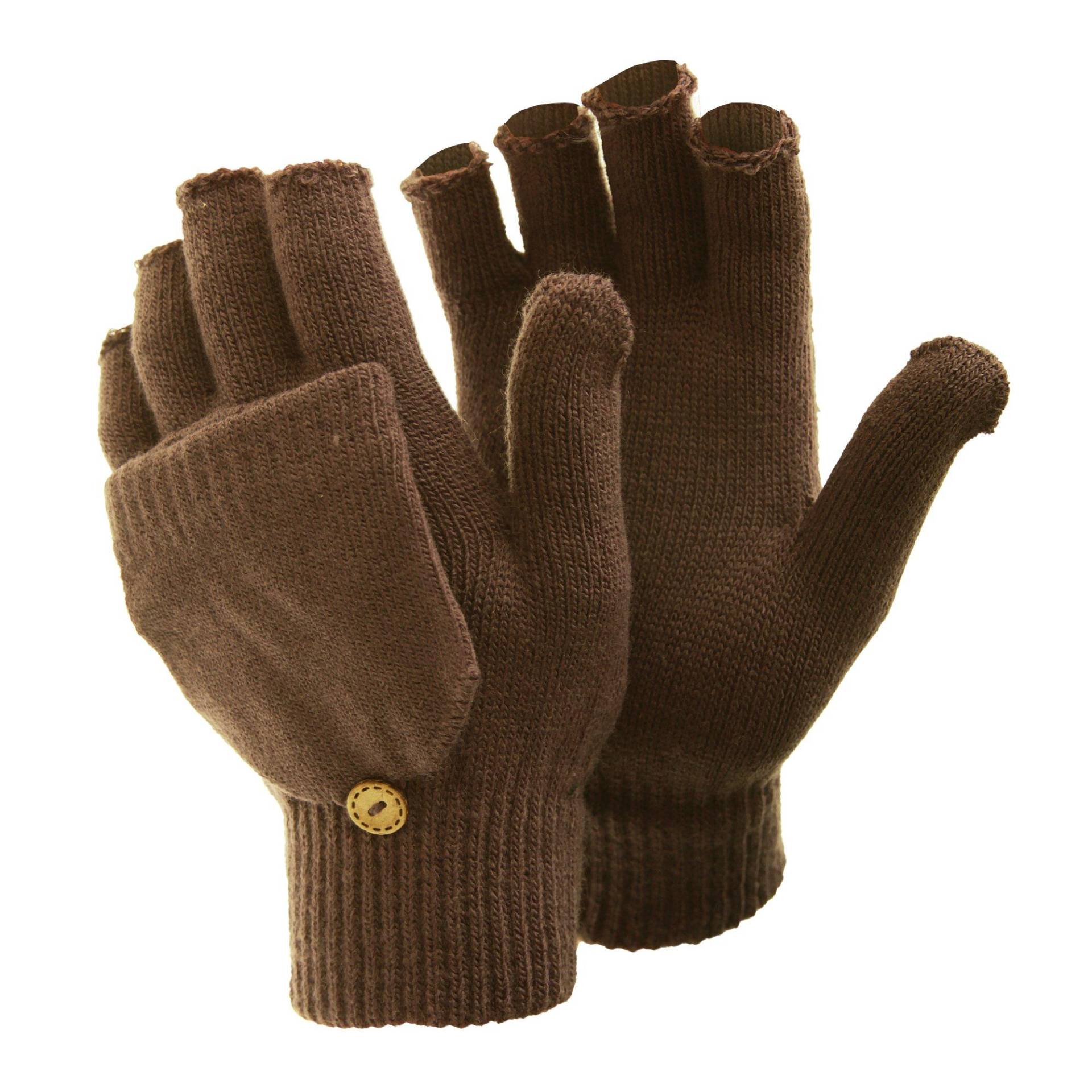 Handschuhe, Fingerlos Damen Braun ONE SIZE von Floso