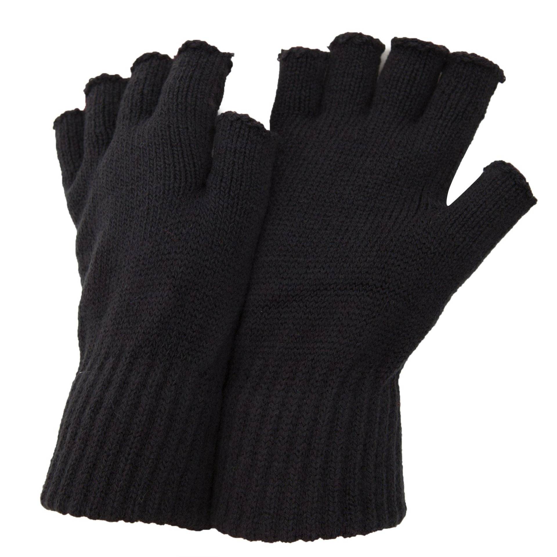 Winter Halbfingerhandschuhe Herren Grau ONE SIZE von Floso