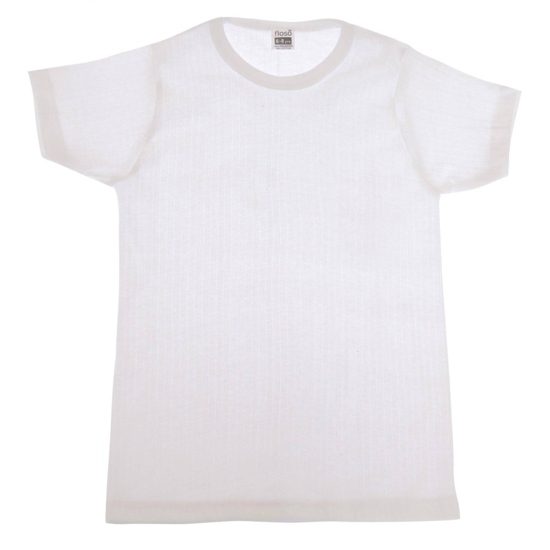 Thermo Tshirt Kurzarm Jungen Weiss 2-3A von Floso