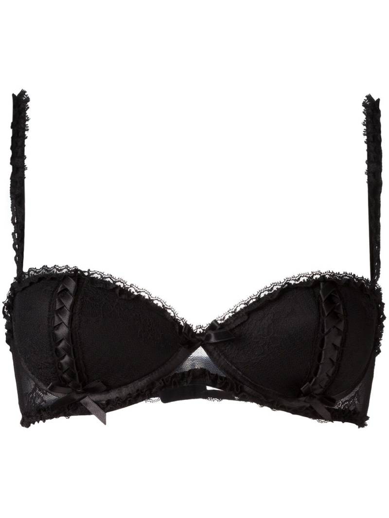 Folies By Renaud Carla Noir lace trimmed bra - Black von Folies By Renaud