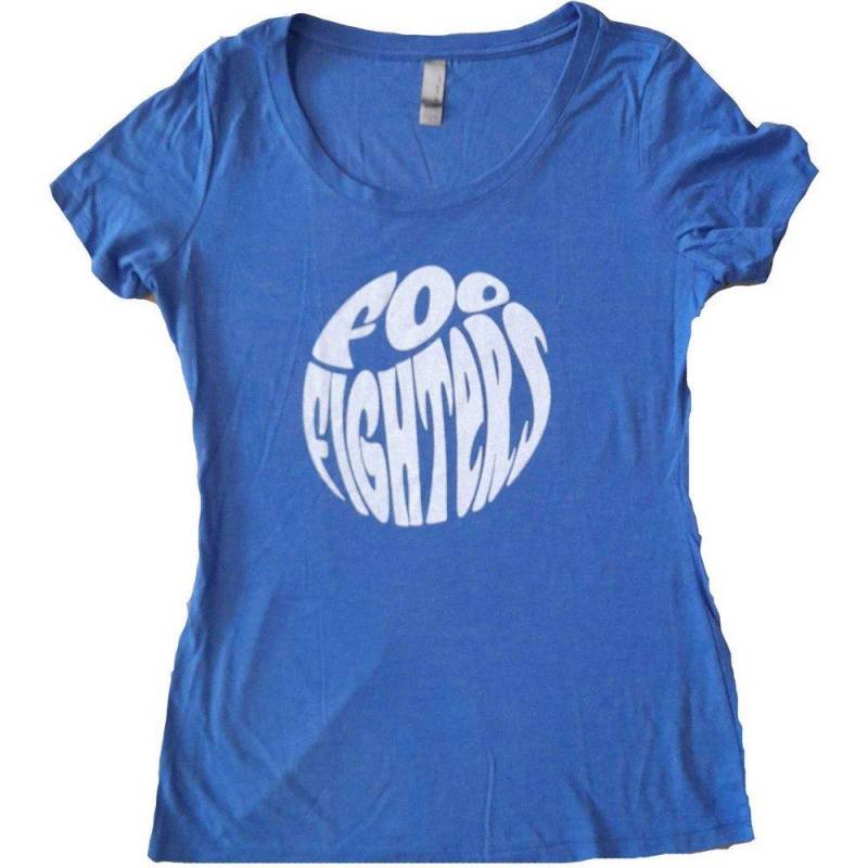 70s Tshirt Logo Damen Blau L von Foo Fighters