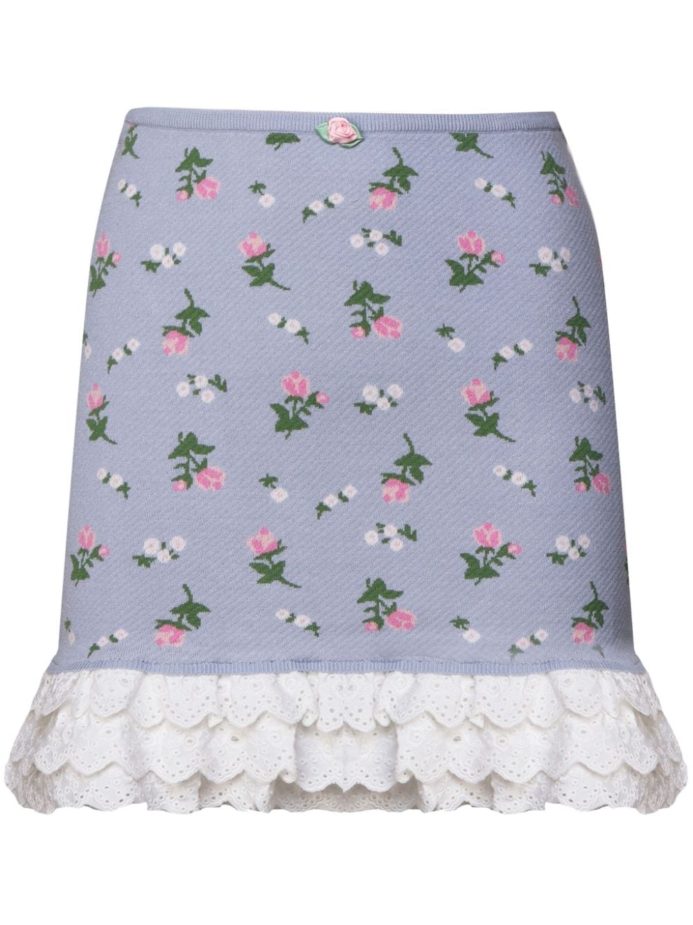 For Love And Lemons Amalia straight skirt - Blue von For Love And Lemons