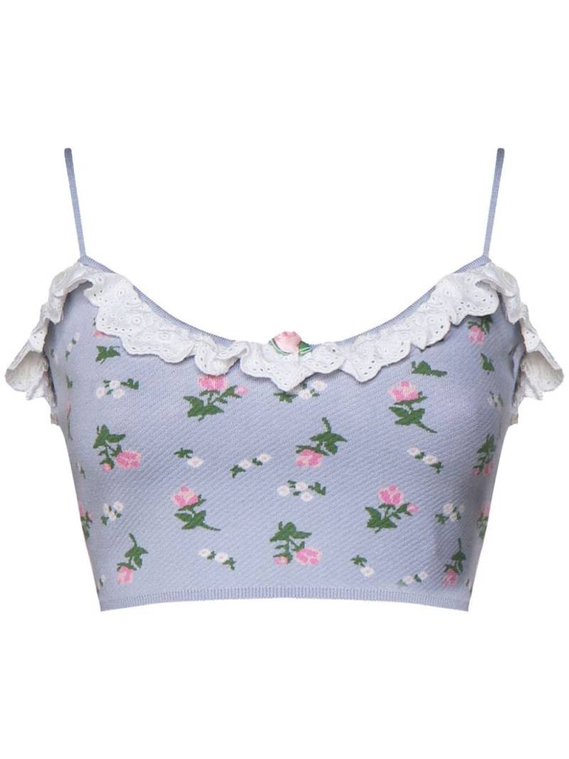 For Love And Lemons Amalia top - Blue von For Love And Lemons