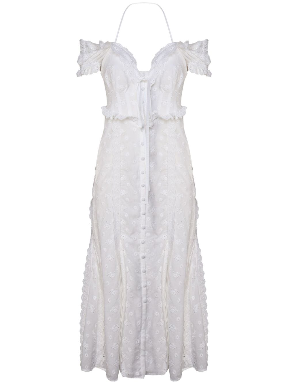 For Love And Lemons Marlowe midi dress - White von For Love And Lemons