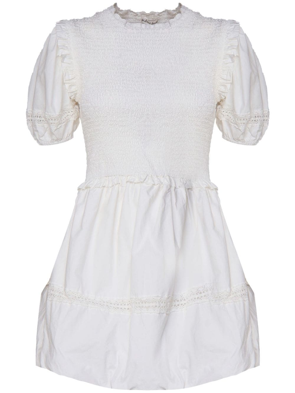 For Love And Lemons ruched-detailing mini dress - White von For Love And Lemons