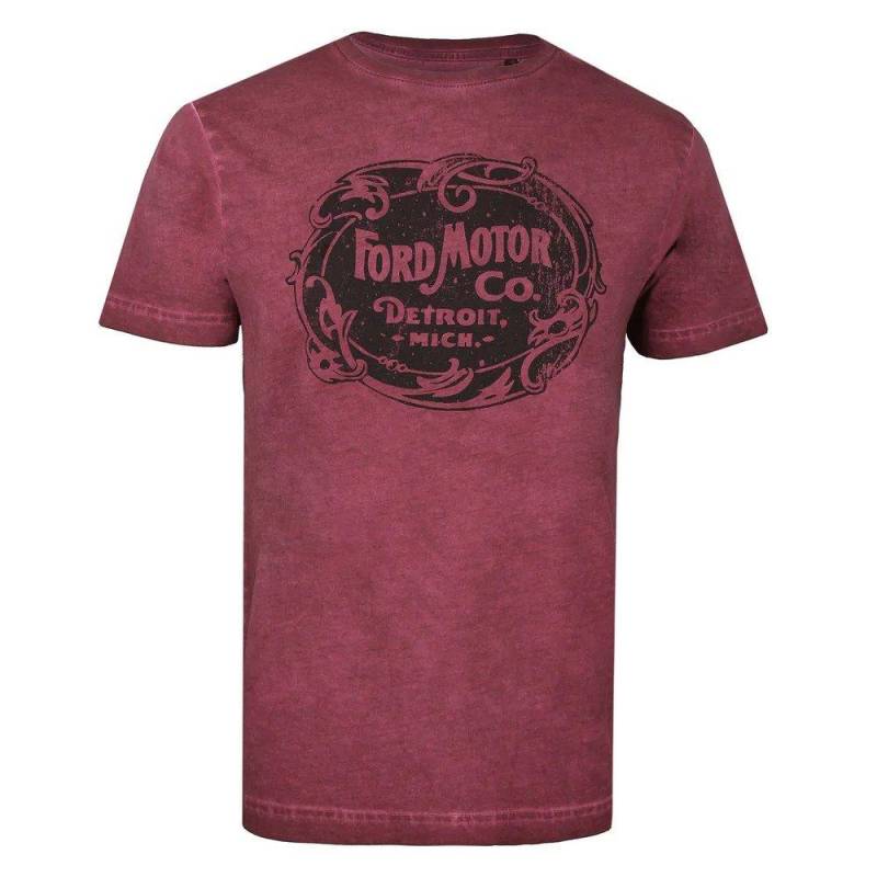 Motor Co Tshirt Herren Weinrot M von Ford