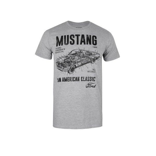 Mustang Manual Tshirt Herren Grau XXL von Ford